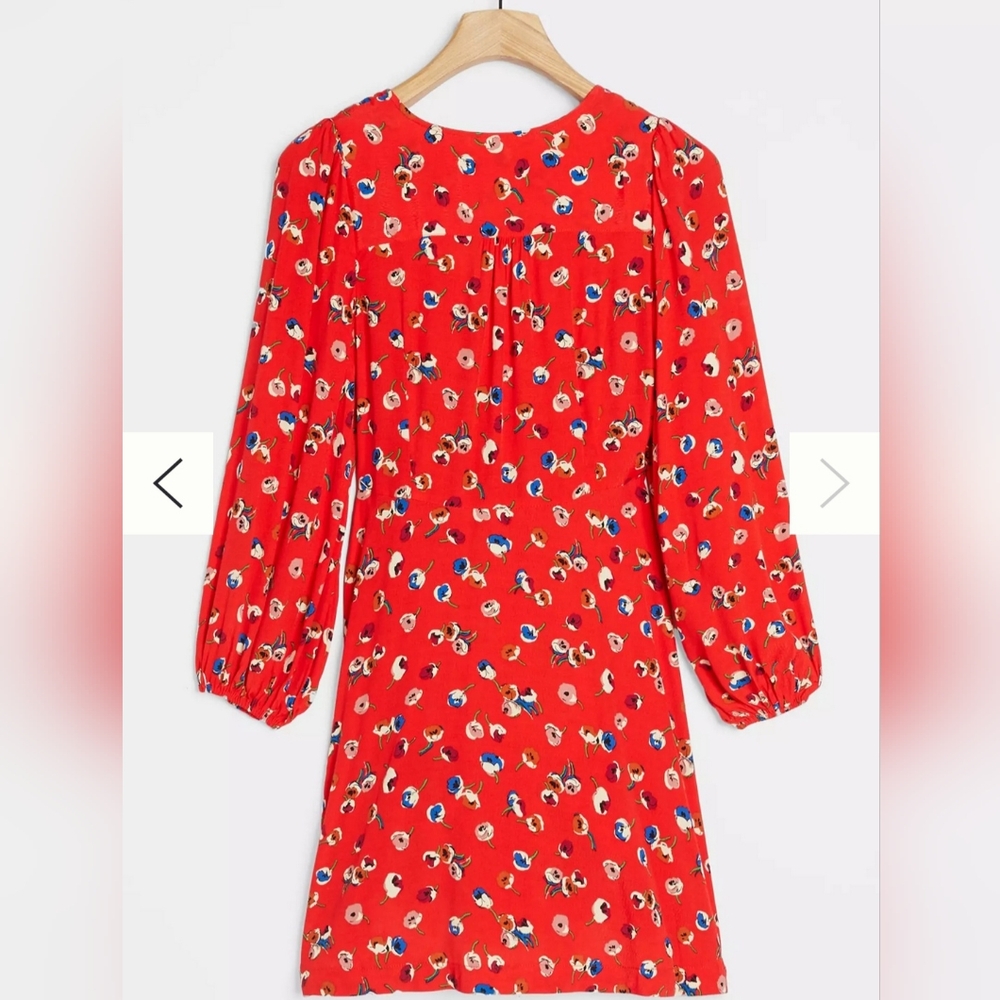ANTHROPOLOGIE Women's Maeve Petunia Wrap Mini Dress Size 2 - Picture 3 of 10